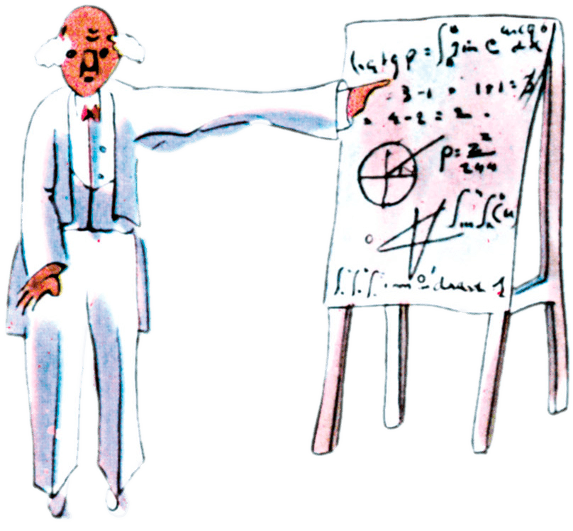 L’astrònomo con un vestî elegante